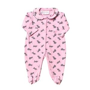 🆕 Rachel Riley Pink Mouse Pima Cotton Footie